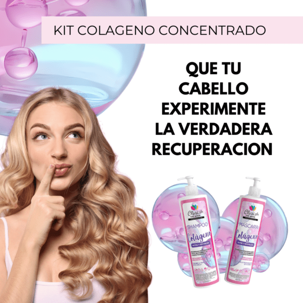 Kit Shampoo sin Sal+ Acondicionador Colageno Concentrado 1lt - Image 5